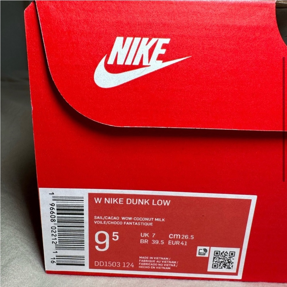 Nike Dunk Low Sail/Cacao Wow-Coconut Milk brown and white women shoes - Picture 3 of 5